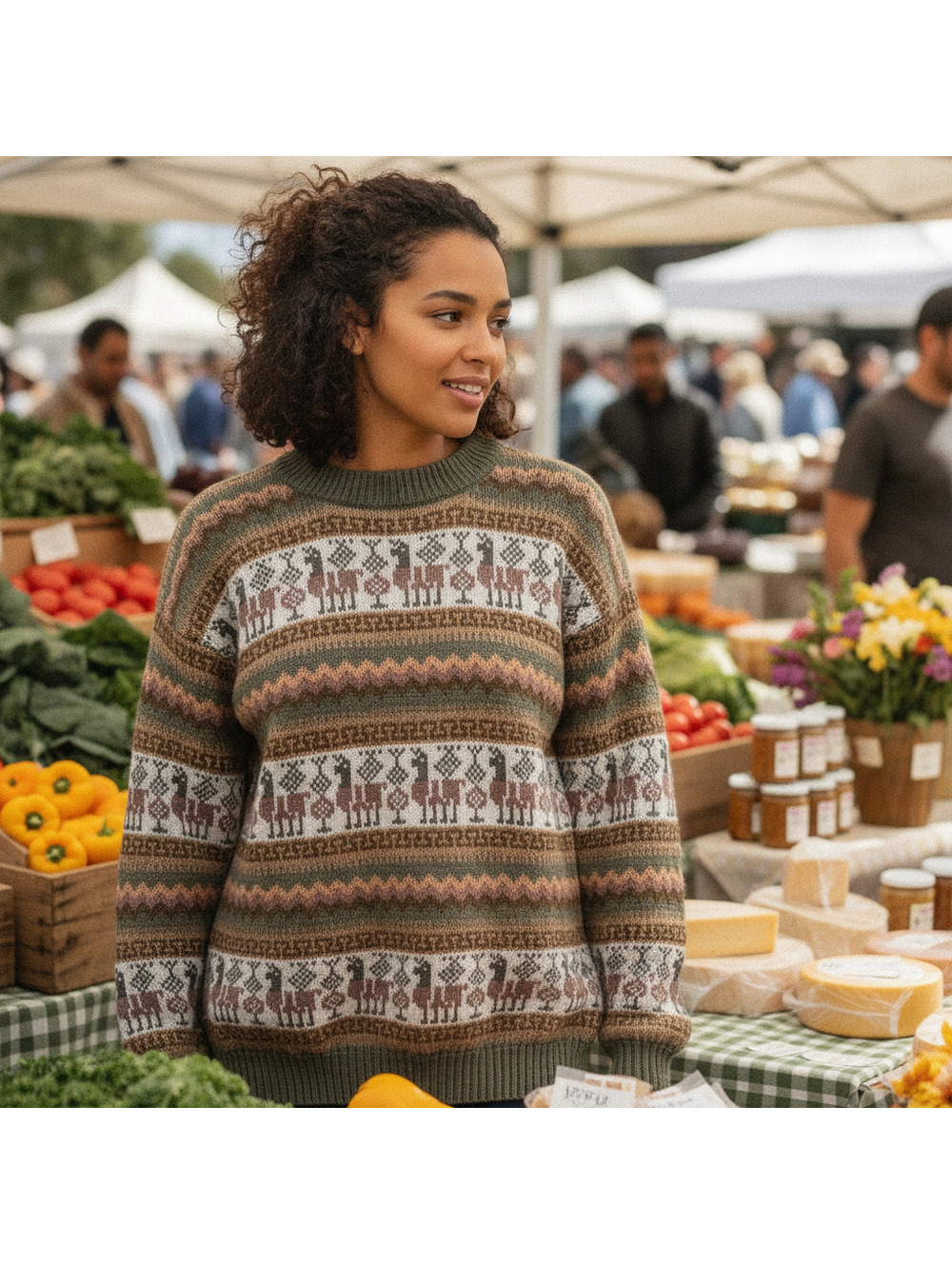 Vintage Los Andes Alpaca Blend Knit Sweater